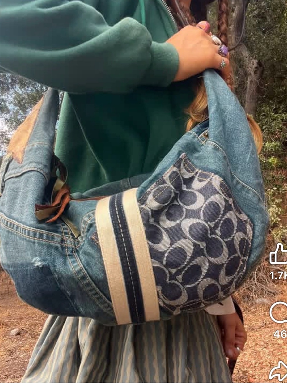 ISO: Coach Denim Shoulder Hobo Bag Large (not my photo)